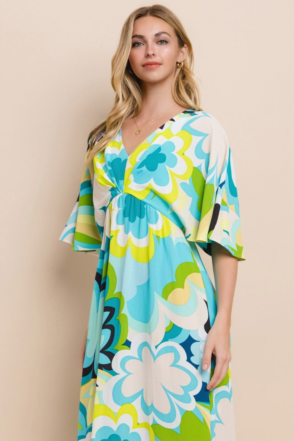 Floral Printed Slit Maxi Dress in Summer Styles