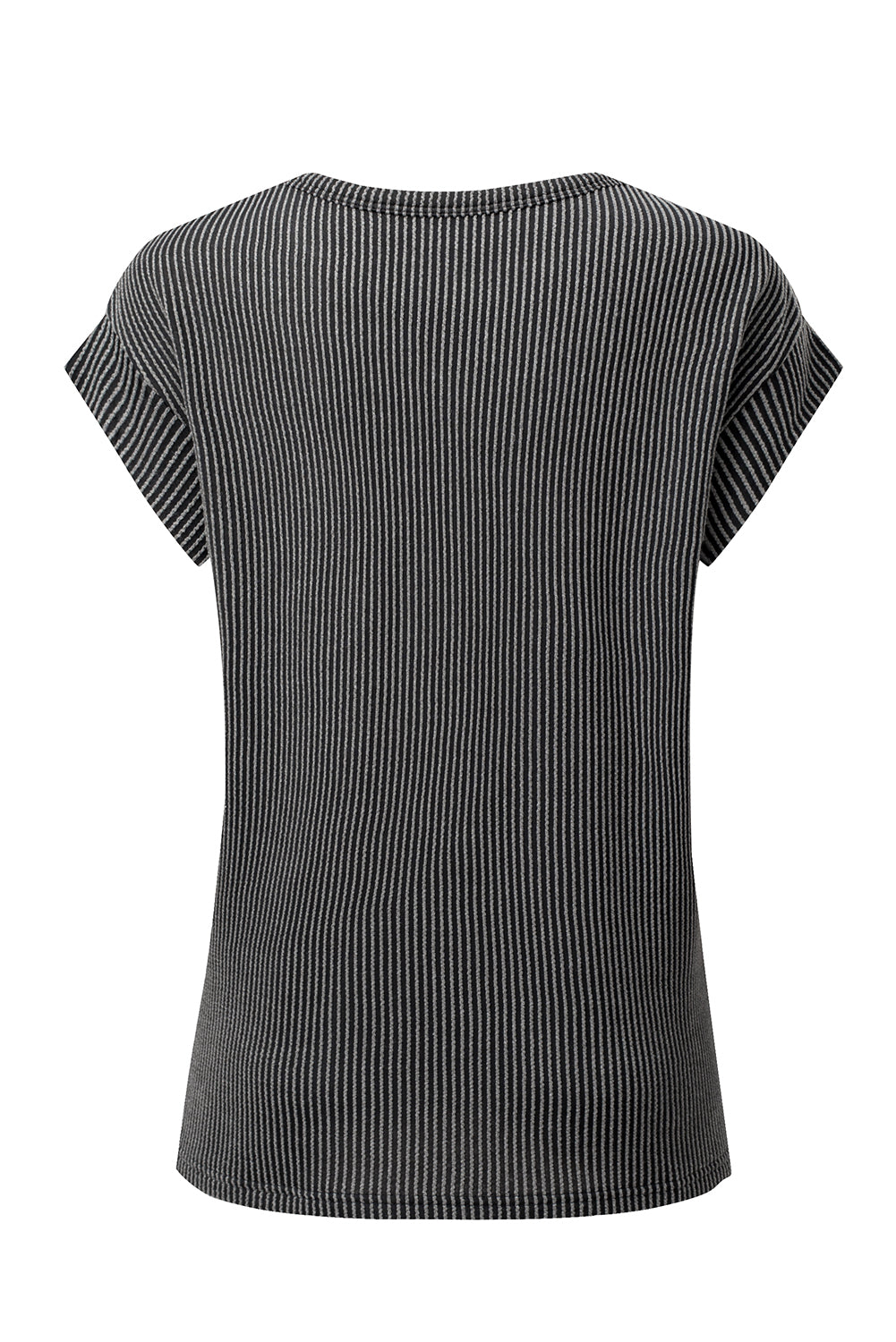 Canton Twisted Ribbed Textured Plain T Shirt