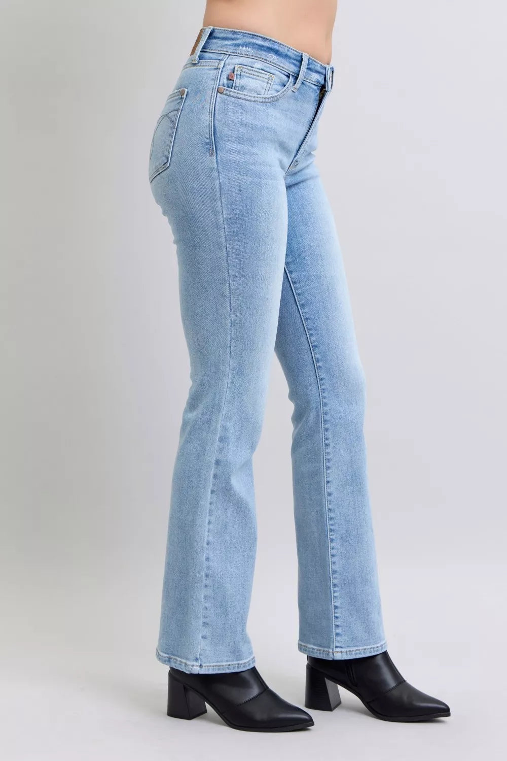 Judy Blue Mid Rise Thermal Bootcut Jeans | Cozy Winter Denim