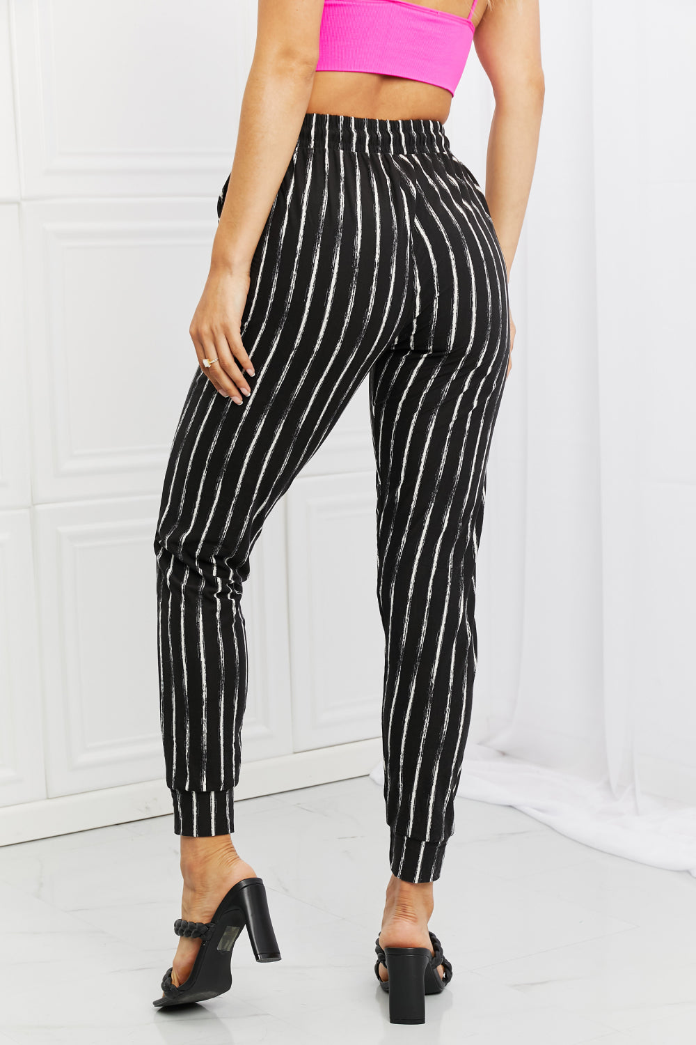 Striped Joggers with Pockets & Drawstring | Comfortable Casual Pants