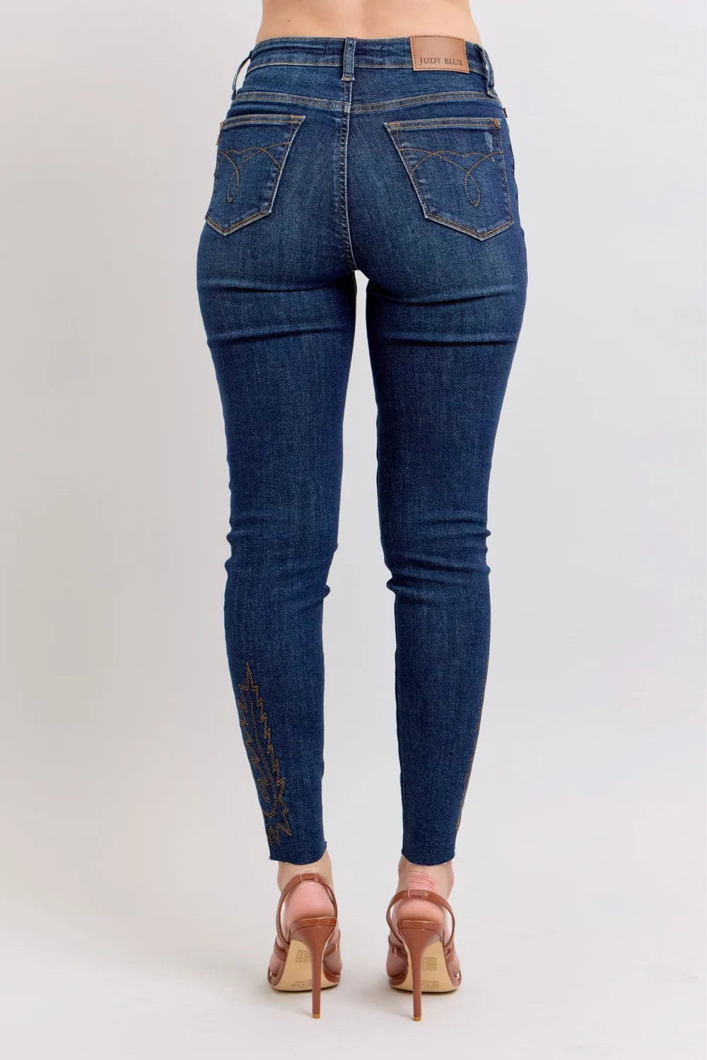 Judy Blue Embroidered High Rise Skinny Jeans | Cotton Blend