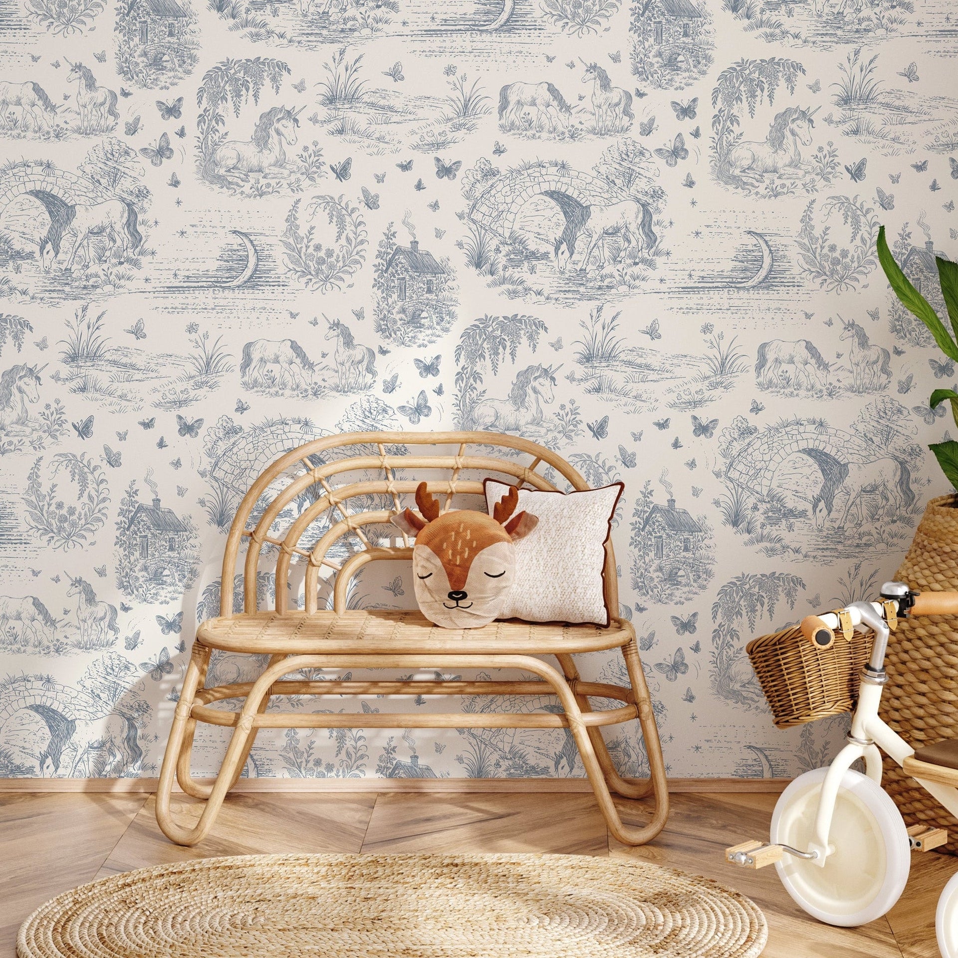 Locket patterned removable wallpaper by The Feral Flower
