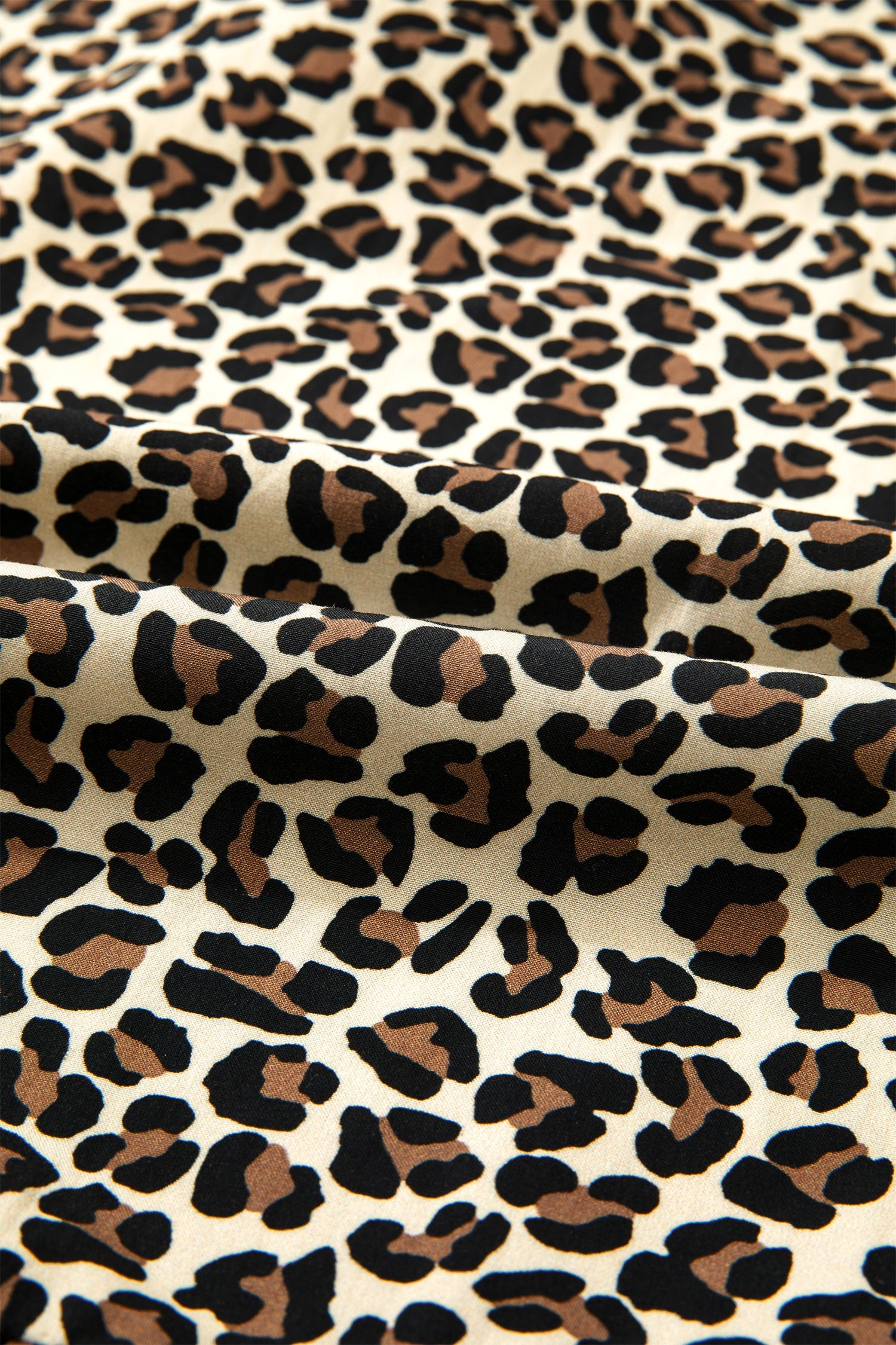 Leopard Stripe Colorblock Mini Dress V-Neck