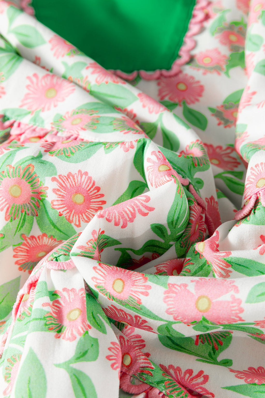 Rachel Floral Puff Sleeve Mini Dress - Cotton Babydoll Cottagecore