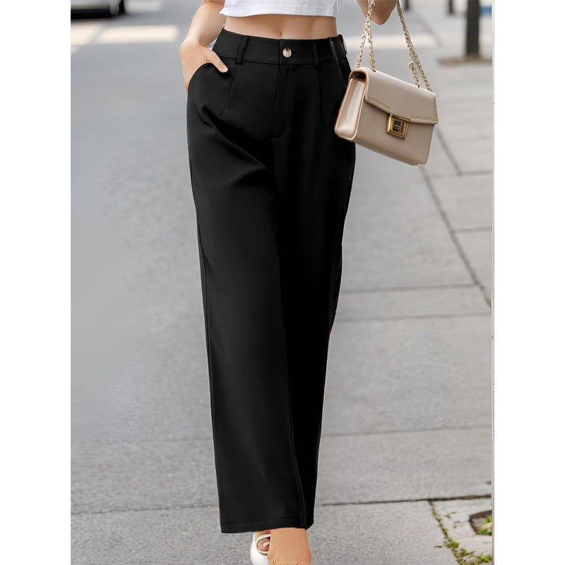 Women’s Elegant Tailored Suit Pants with Side Pockets Office Trousers - Image 6