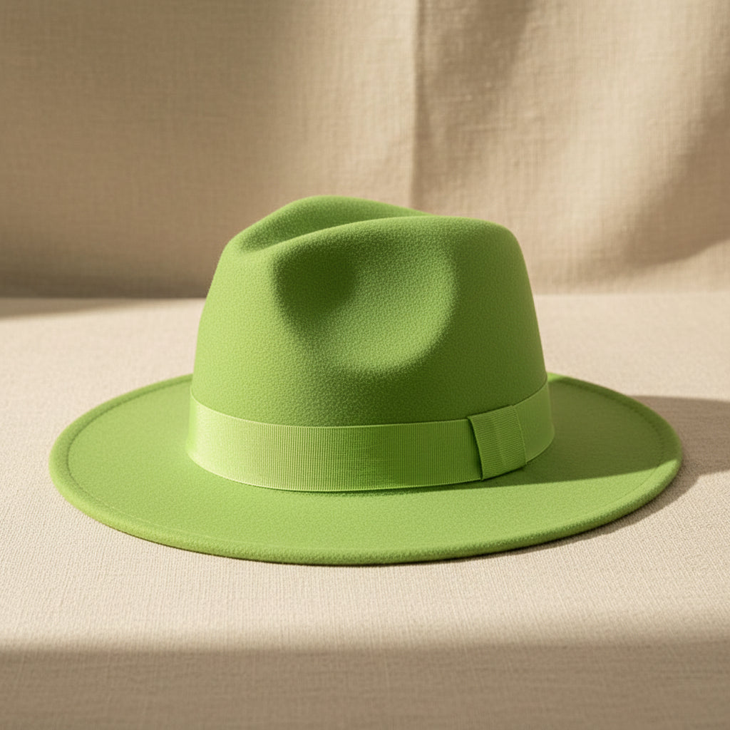 Wide Brim Bell Crown Felt Hat – Unisex Minimalist Sun Hat
