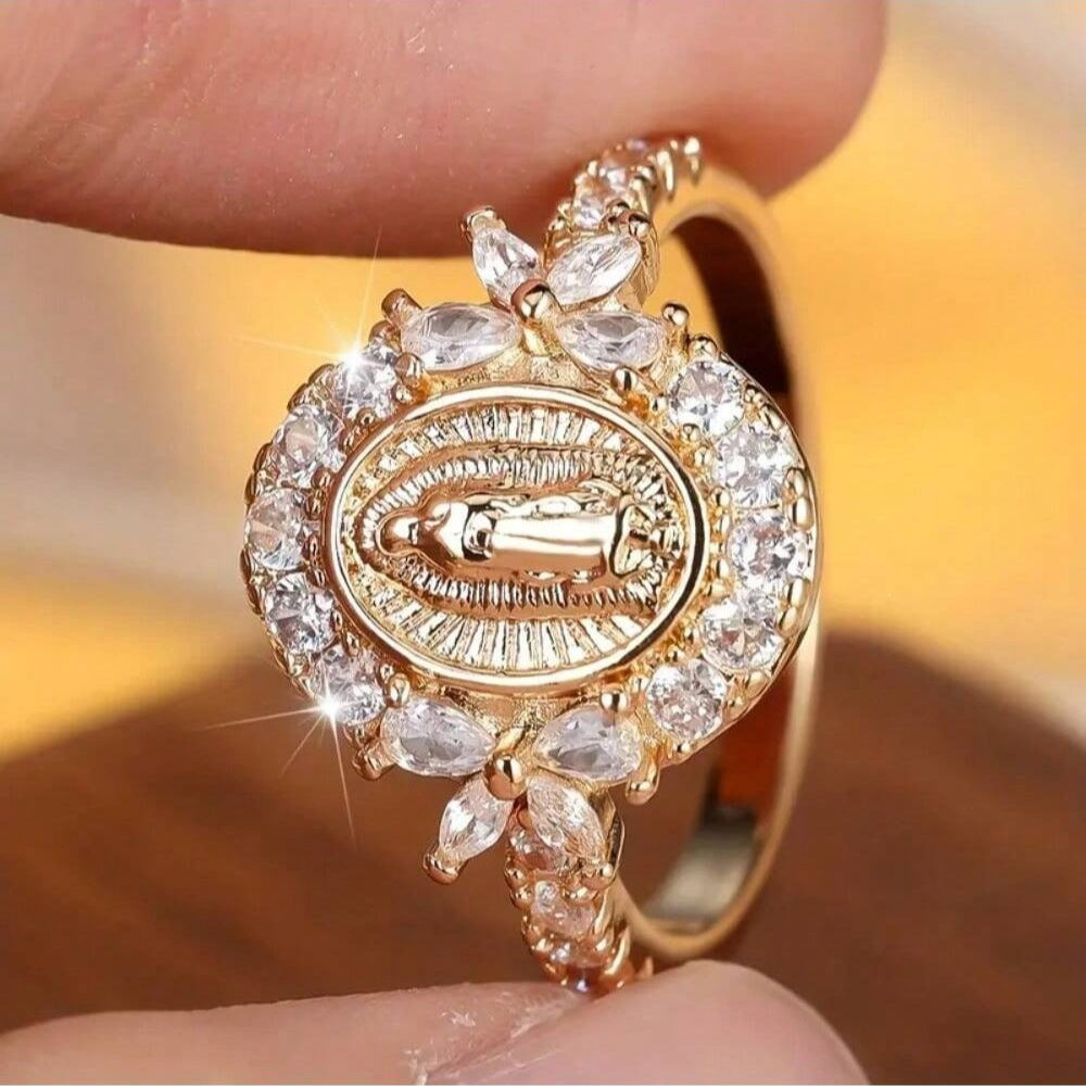 Cross-Border Hot-Selling Bohemian Retro Zircon-Inlaid Rings, European And American Women's Engagement Rings, Factory Direct Sales