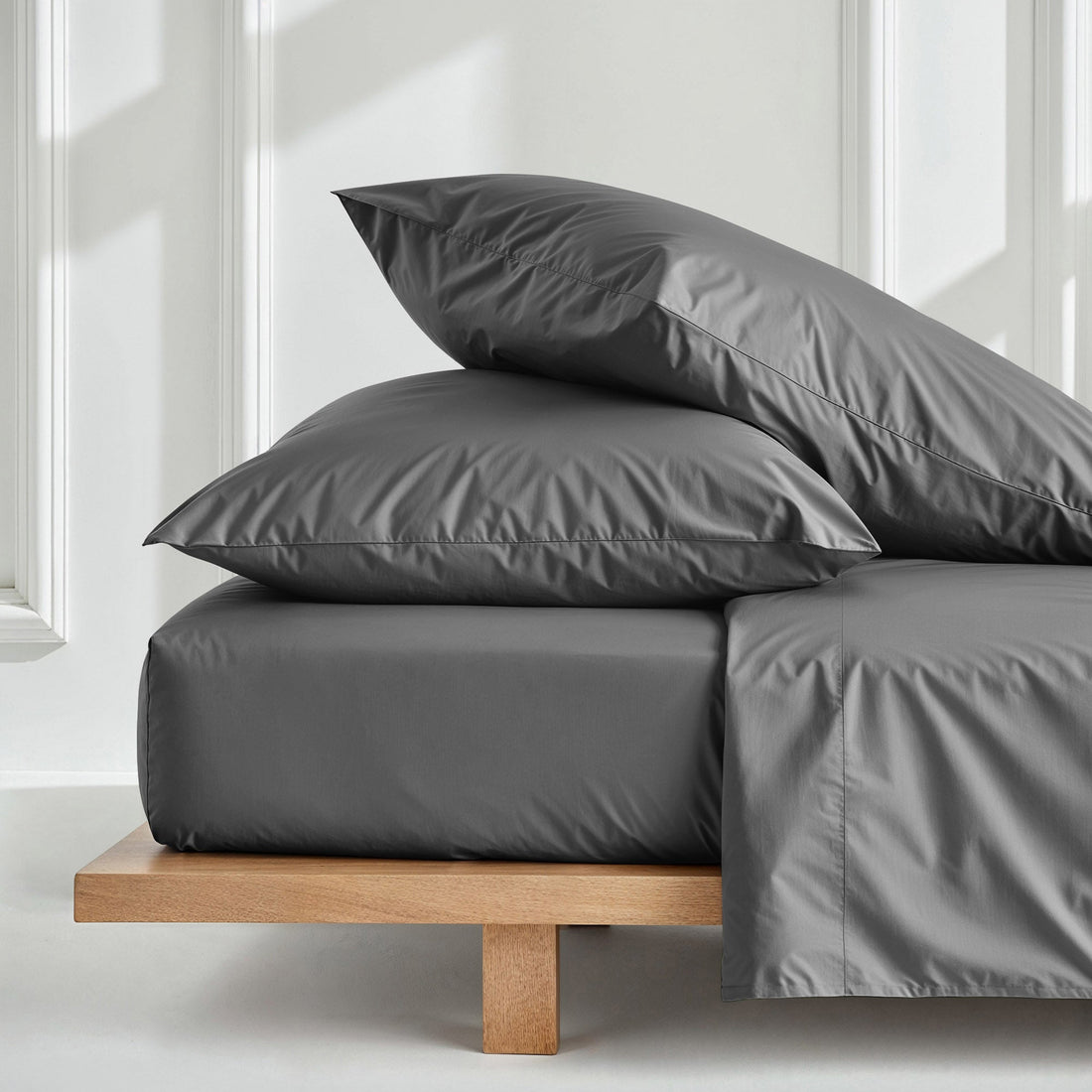 Australian Cotton Sateen Sheet Set in Solid and Stripe - Image 6