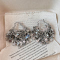Exquisite Starry Stud Earrings Irregular Star Tassel Hoop Earrings