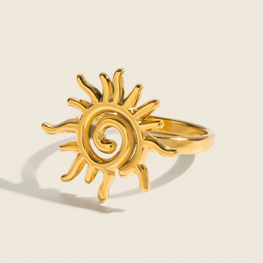 Titanium Steel 18k Gold Ring That Wont Fade
