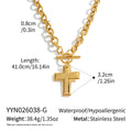 Cross Titanium Steel Pendant Necklace For Women