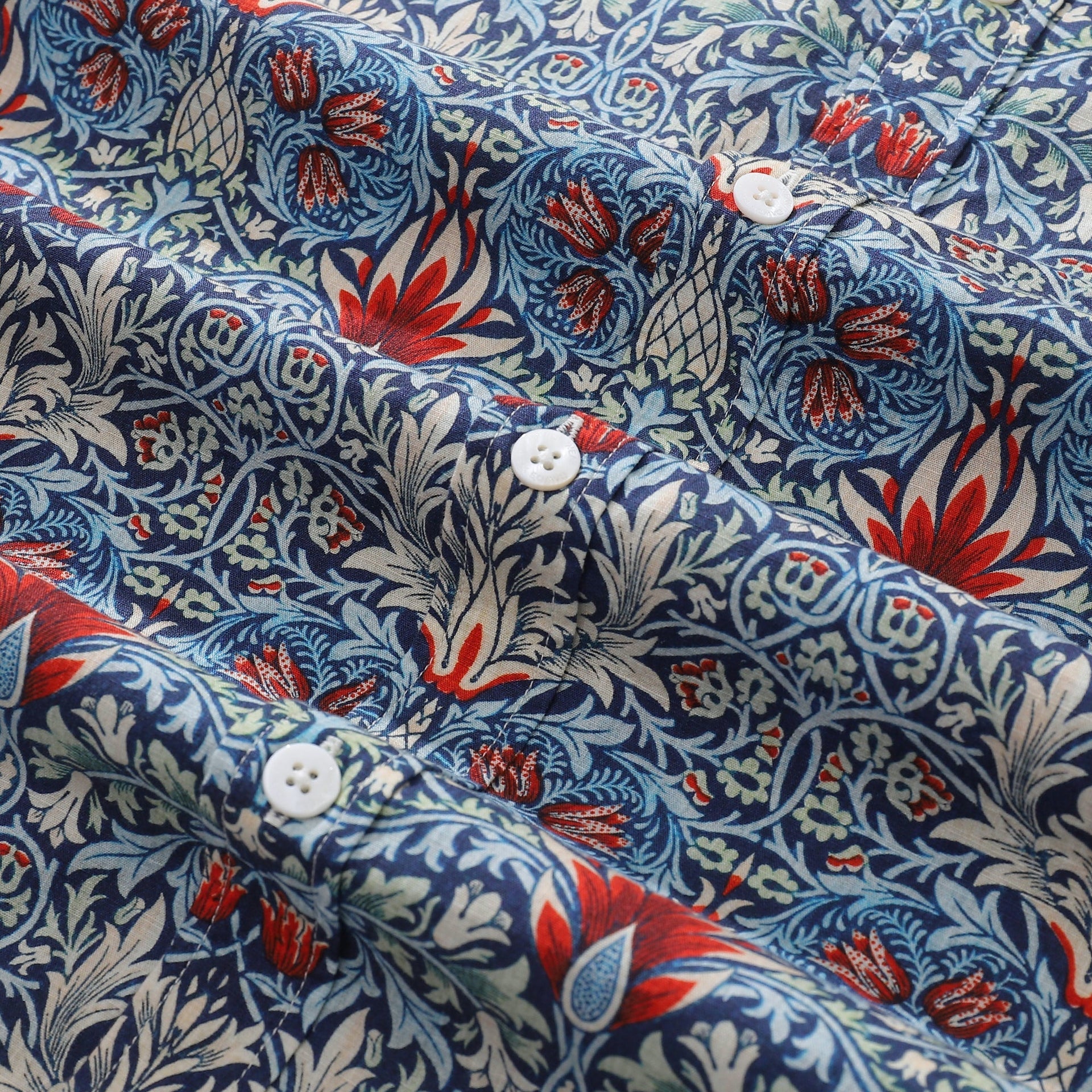 Snakehead Print Men's Designer Short Sleeve Cotton Aloha Shirt
