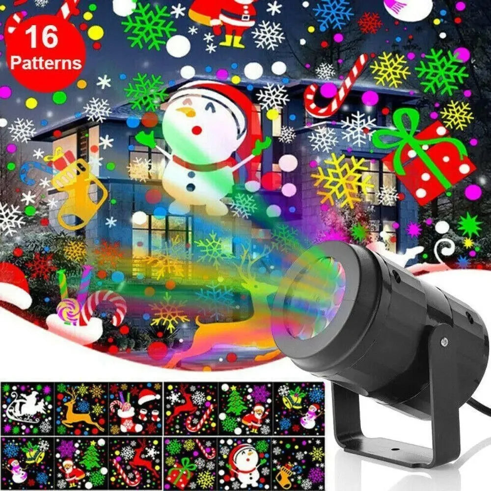 Rotating Christmas Snowflake Projector LED Light for Holiday Decor
