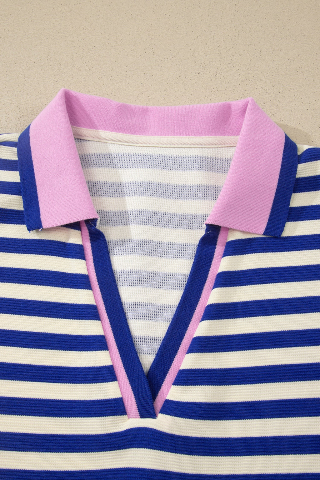 Stripe Colorblock V-Neck Short Sleeve Mini Shift Dress