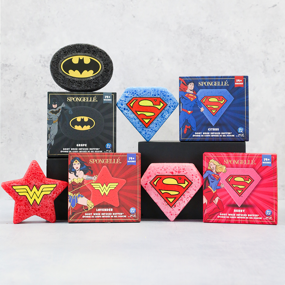 DC Superhero Body Wash Infused Buffers Assorted 4-Pack - Image 2