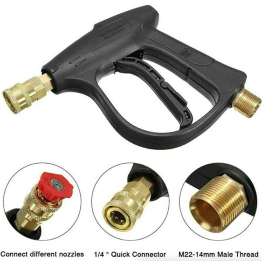 4000 PSI High Pressure Washer Gun with Short Wand and 5 Nozzles