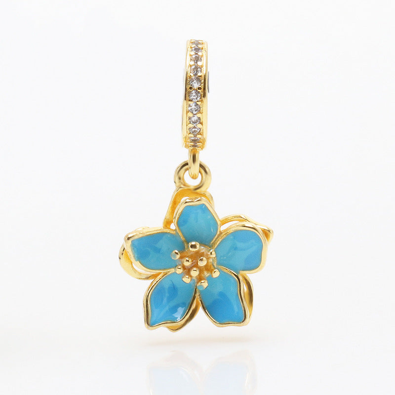 Spring Arrival Silver Cherry Blossom Pendant