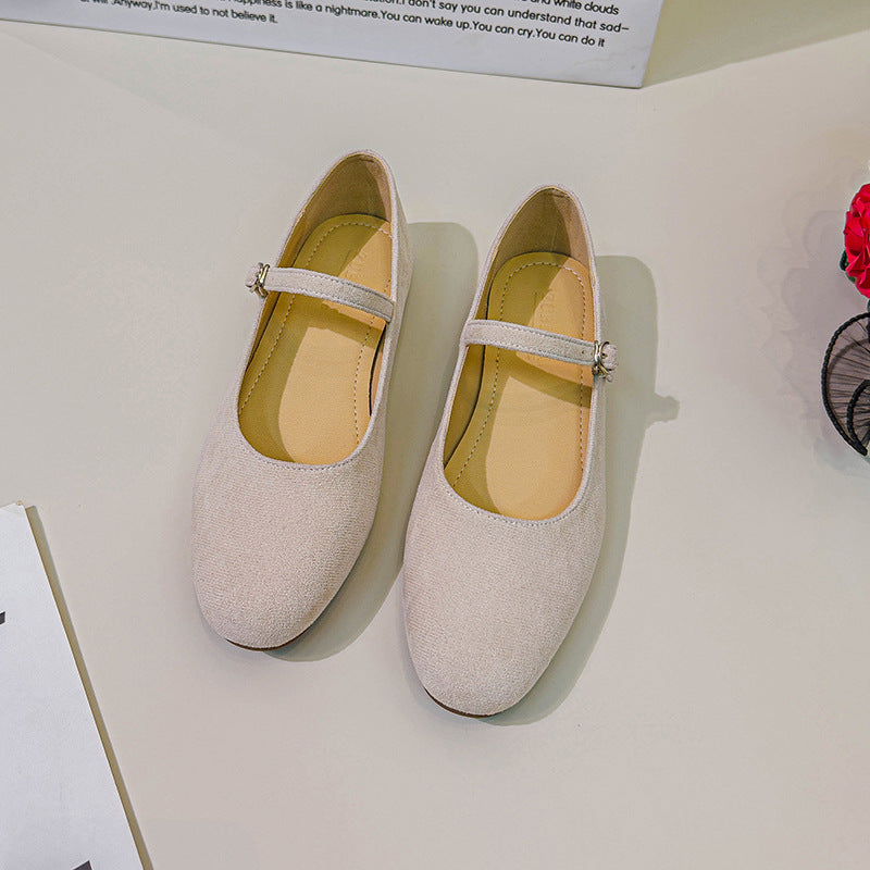 Women's Flat Vintage Mary Jane Pumps Minimalist Style