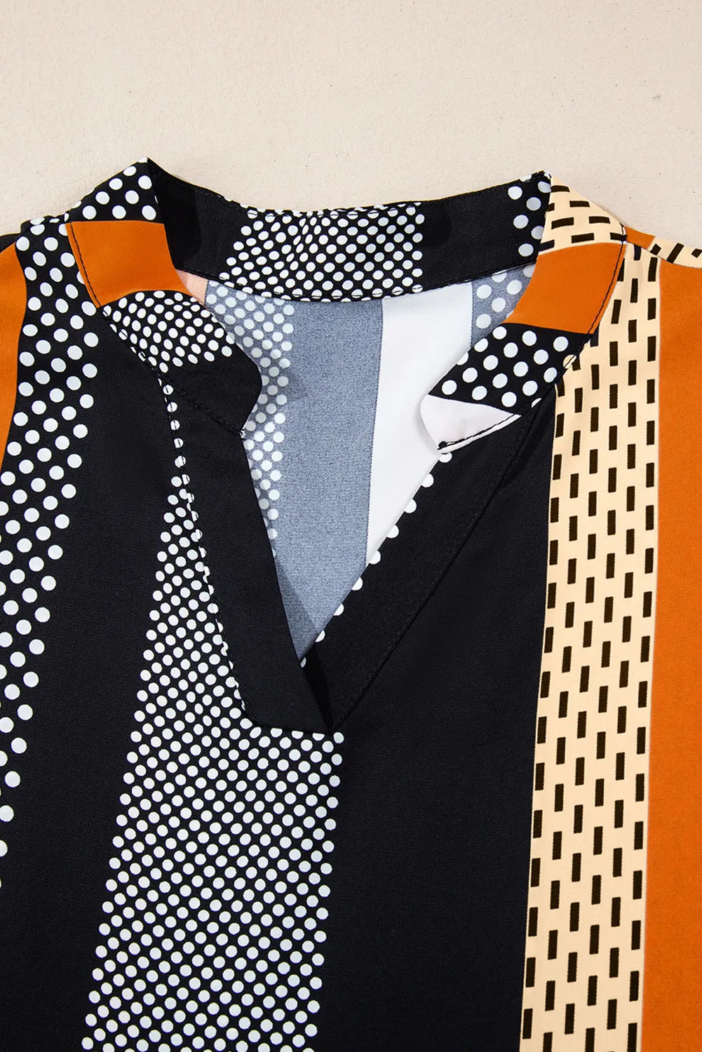 Women's Stripe Polka Dot Ruffle Mini Dress