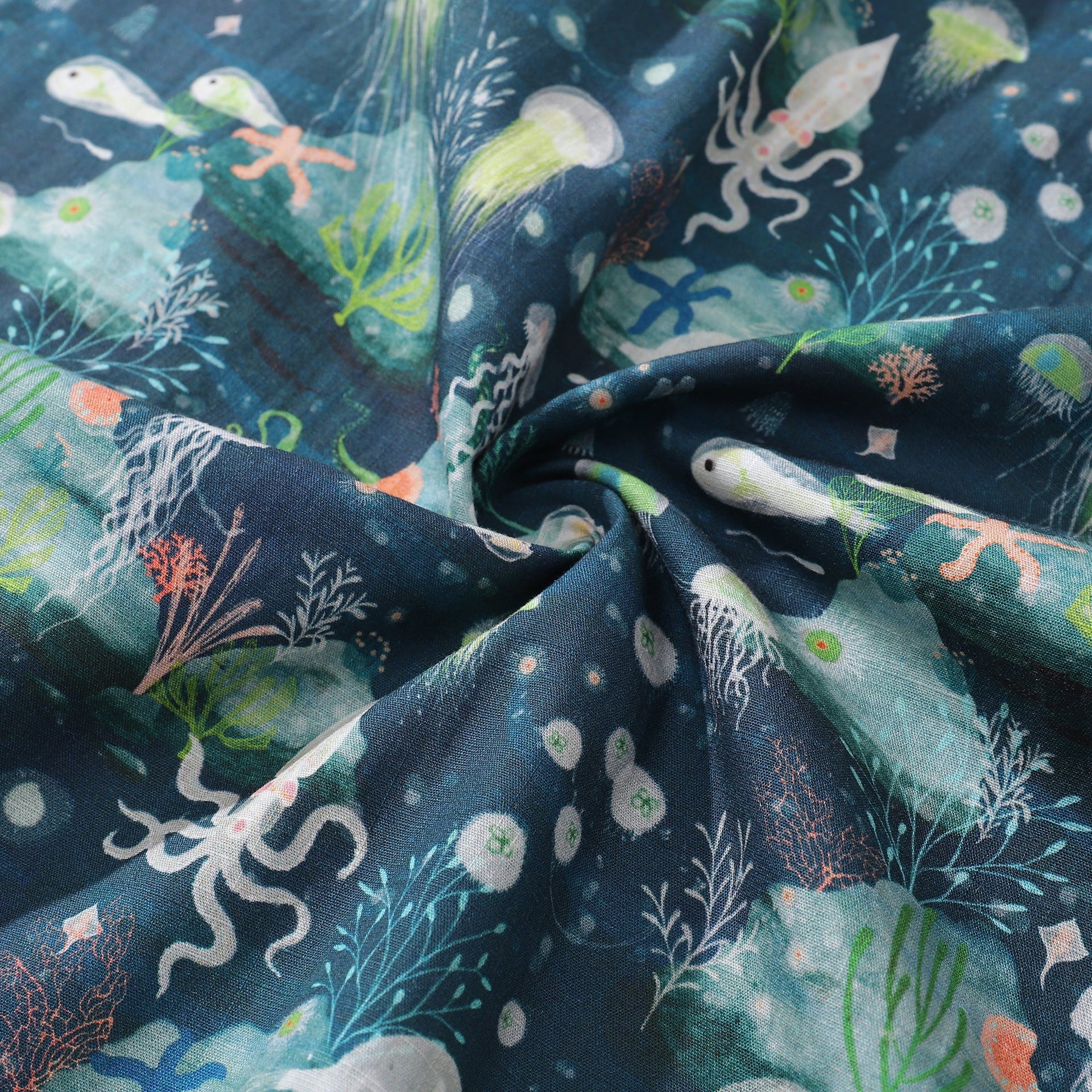 Lumo Bioluminescent Print Cotton Hawaiian Shirt for Men