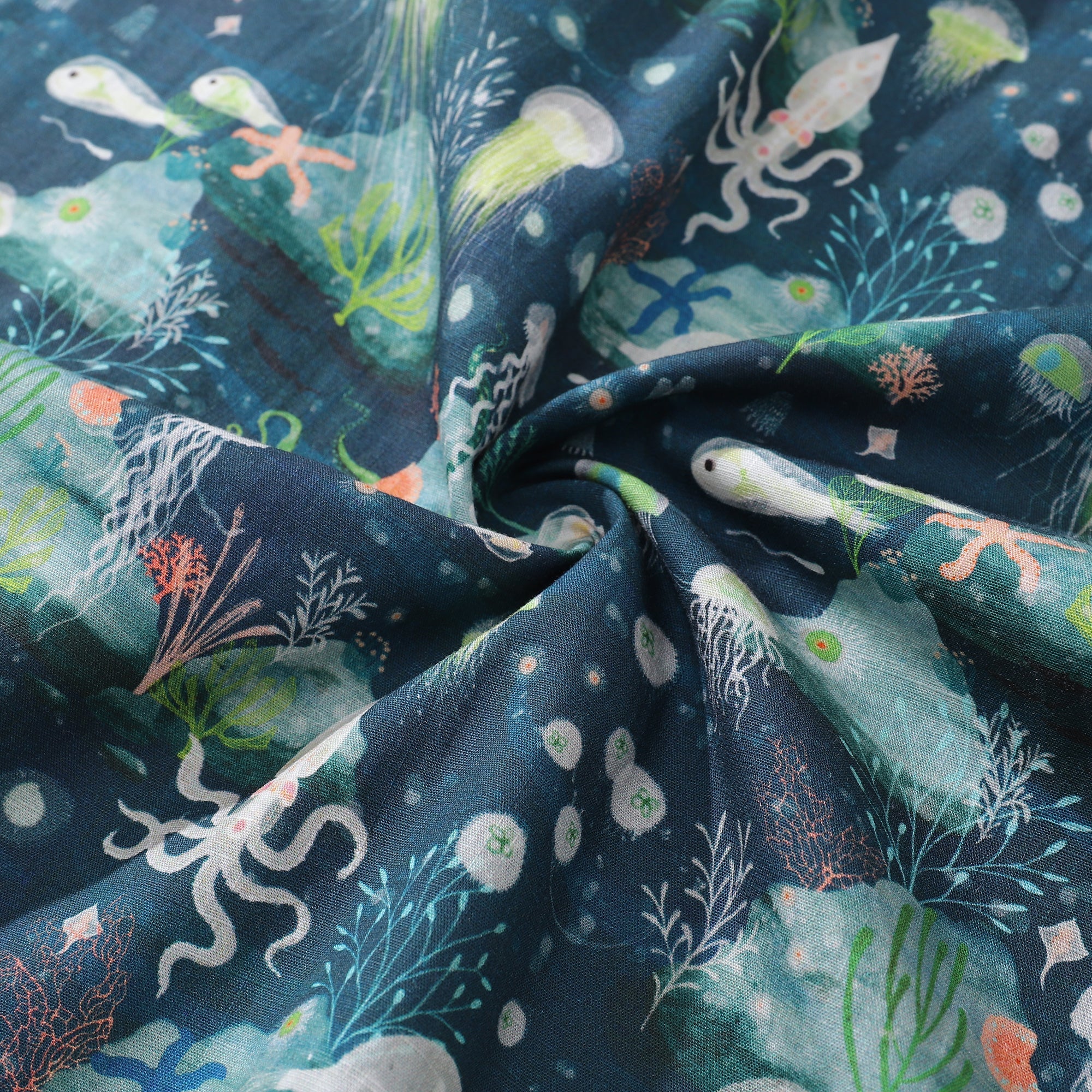 Lumo Bioluminescent Print Cotton Hawaiian Shirt for Men