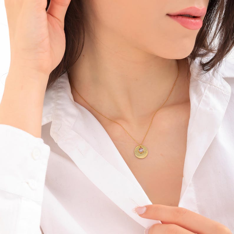 Double Layer Personalized Birthstone Name Necklace
