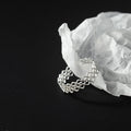 S925 Sterling Silver Lace Edge Ring For Women, Elegant & Premium Niche Design, Hollow Heart Open Index Finger Ring, Trendy