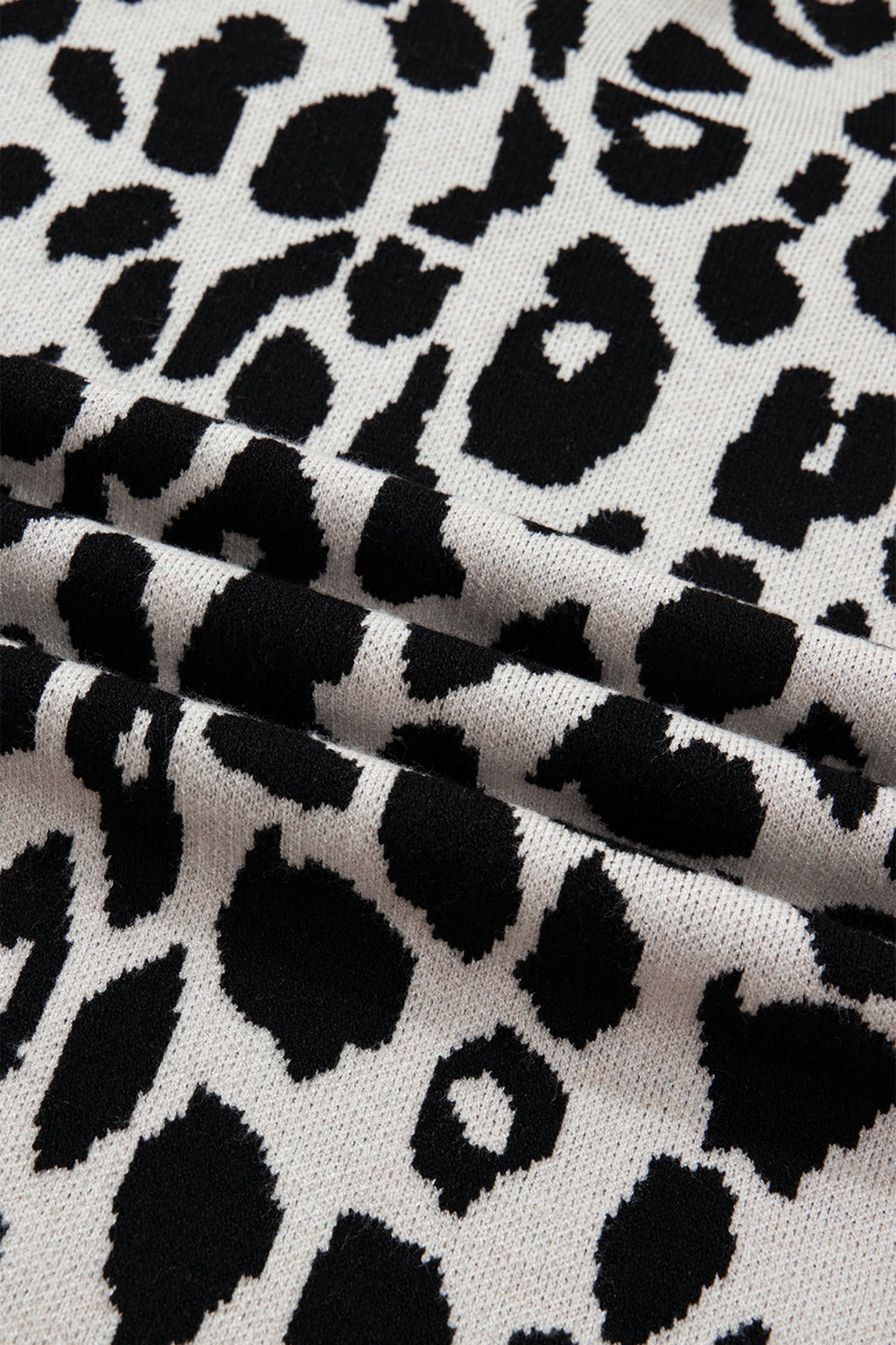 Araceli High Short Sleeve Sweater Animal Print