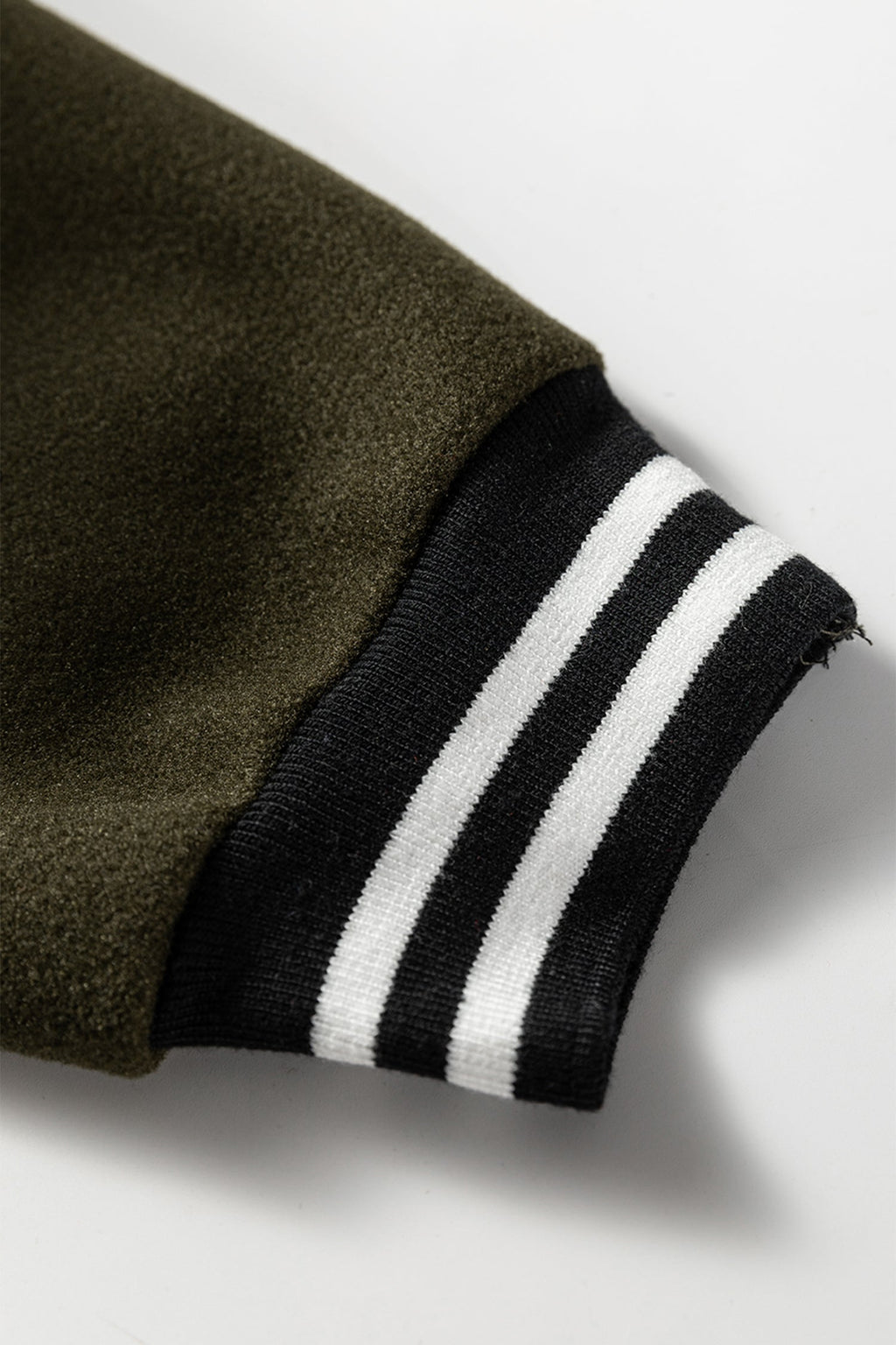 112 Four Leaf Clover Contrast Cuffed Drop Shoulder Zip Hoodie