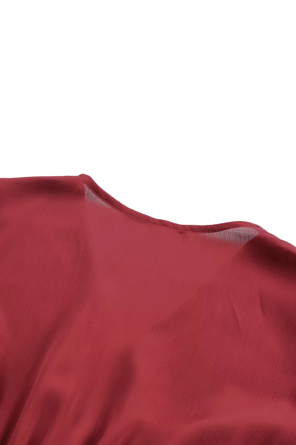 Elegant Tie-Front Ruffle Mini Dress with Smocked Wiast