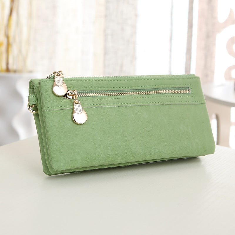 New PU Korean Retro Long Handbag for Women