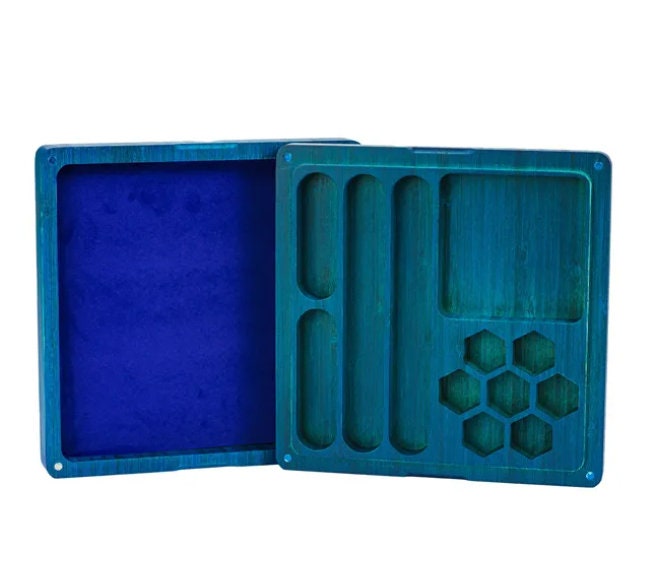 2-in-1 Wooden Dice Vault & Tray