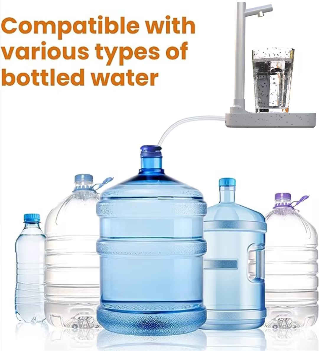 Modern Automatic Desktop Water Dispenser with Stand - Rechargeable