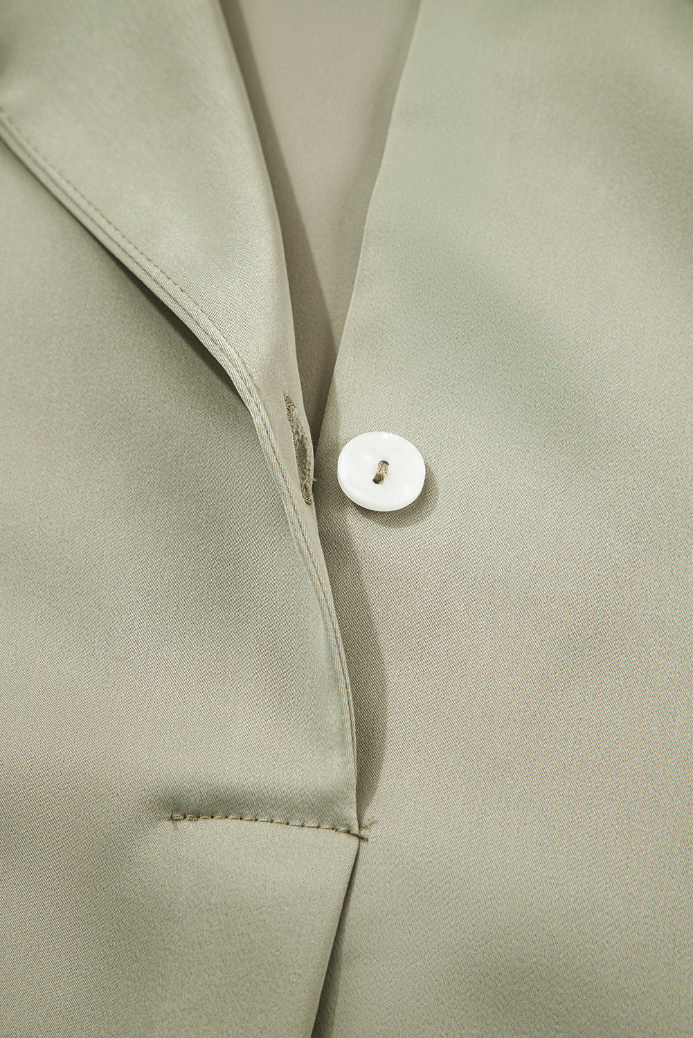 Laurel Green Buttoned Collar Shift Mini Dress