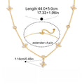 18K Gold Four-Leaf Clover Zircon Necklace – Elegant Luck Pendant