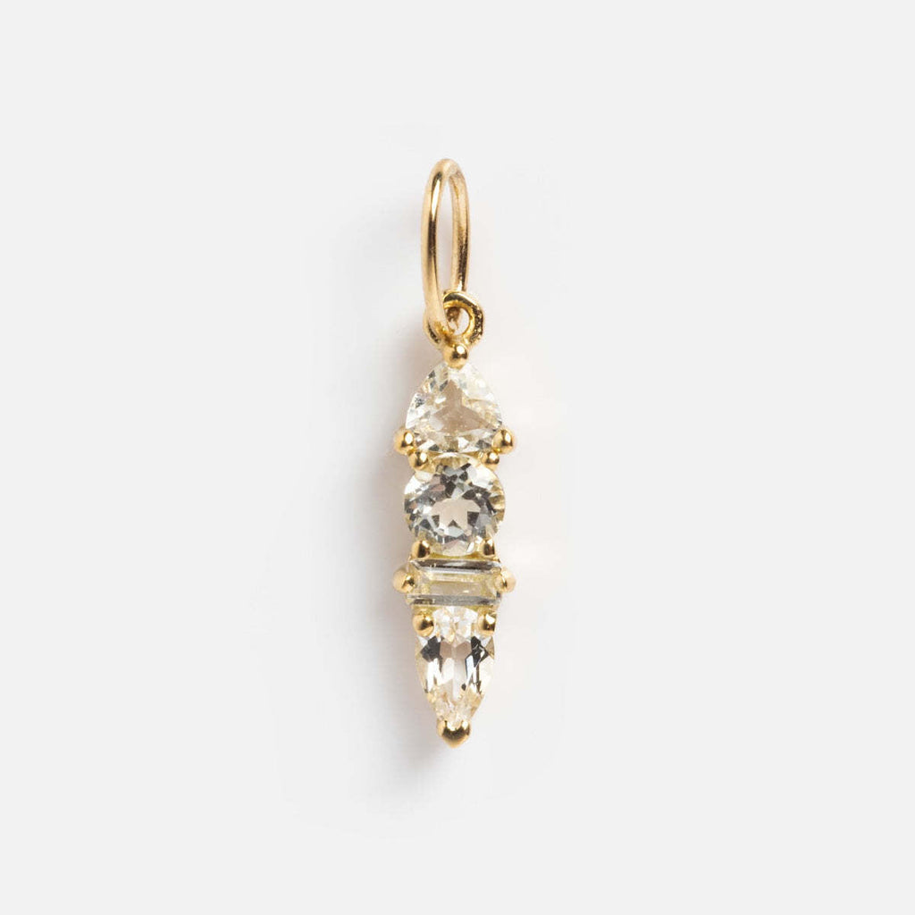 18K gold letters with birthstone design beautiful and dazzling necklace