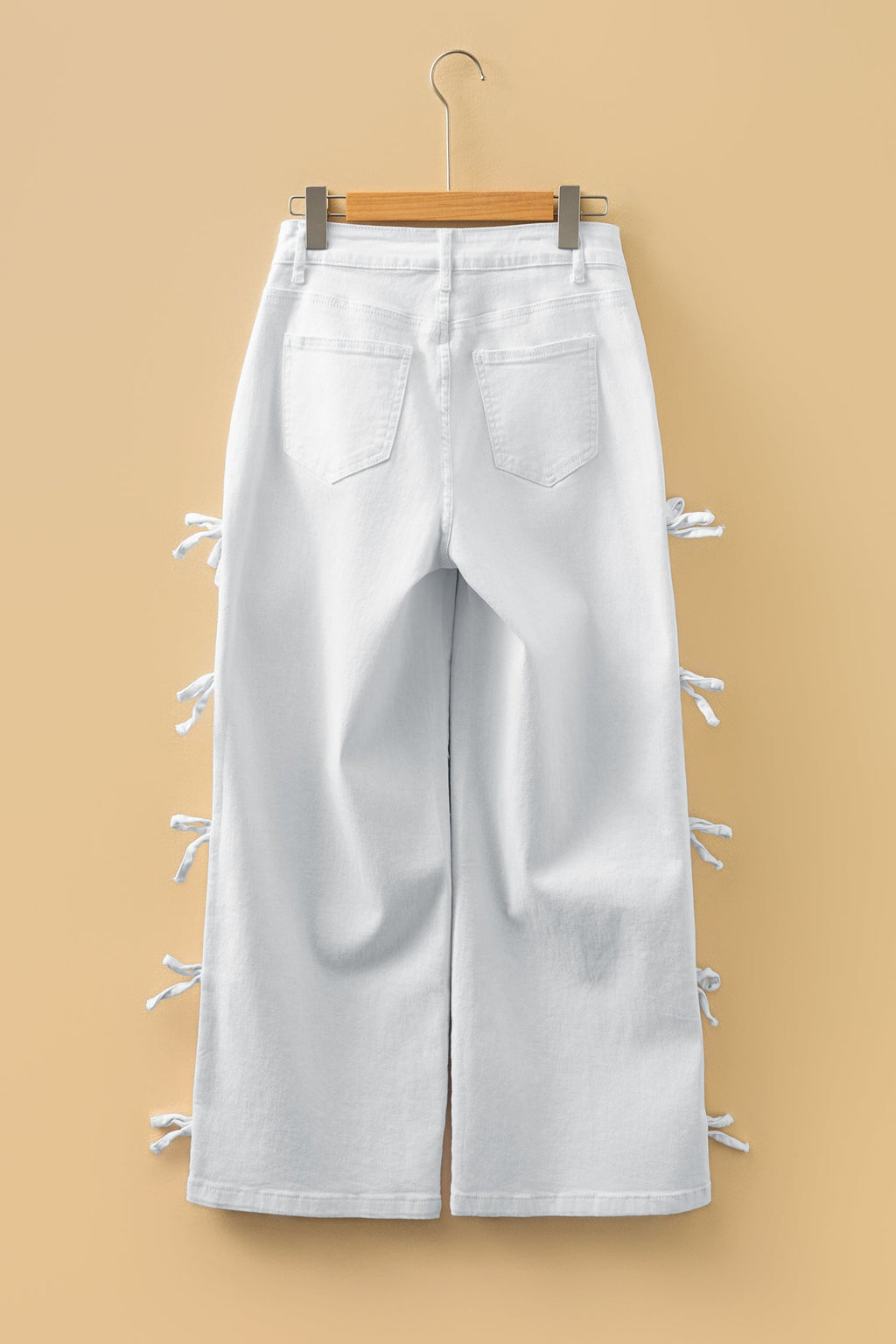 Women's Denim Bow Side Straight Leg Jeans