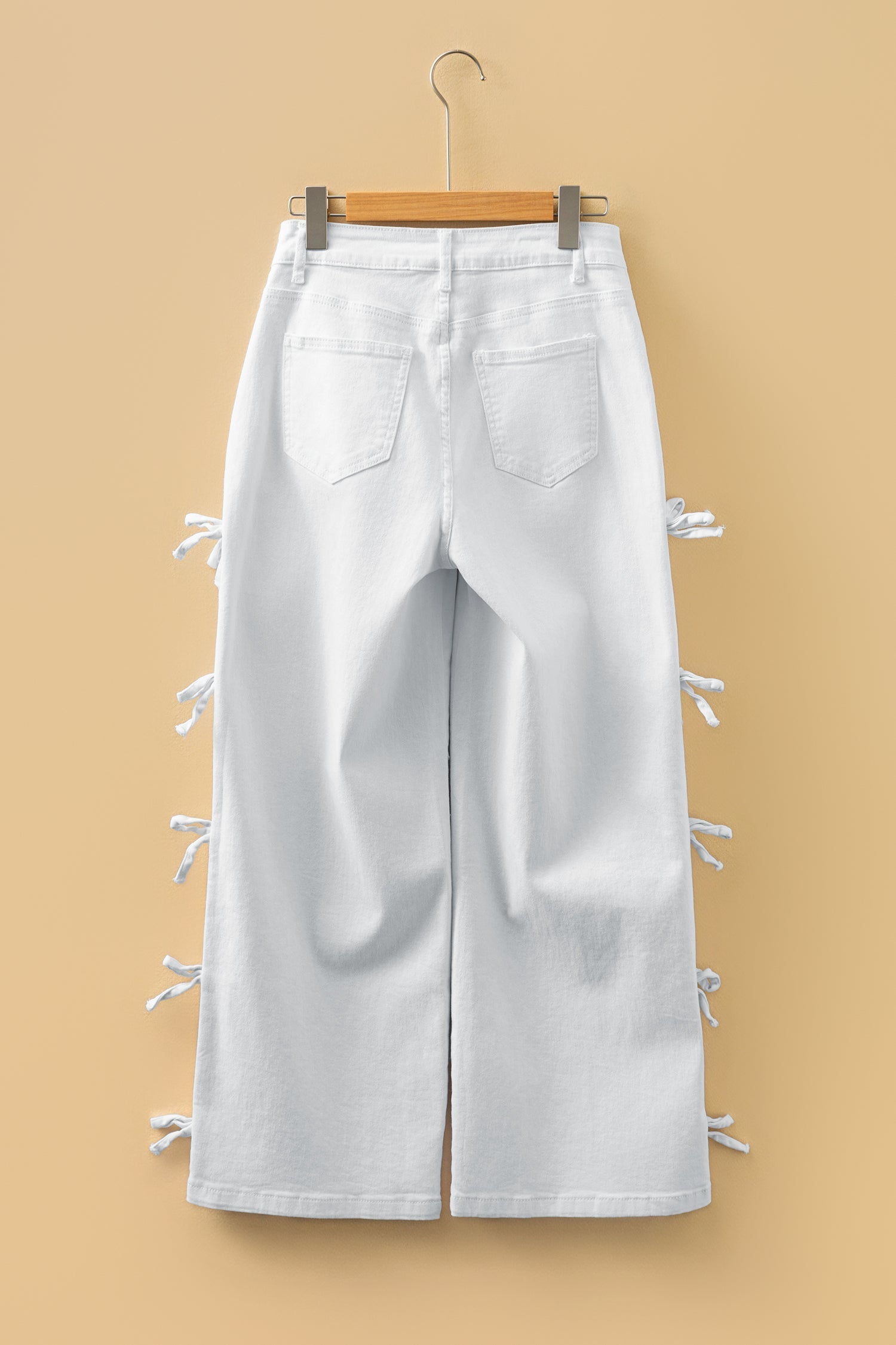 Women's Denim Bow Side Straight Leg Jeans