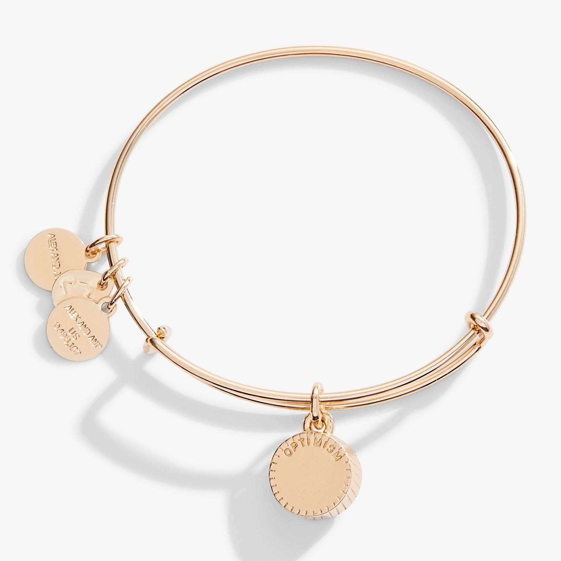 December Birthstone Charm Bangle with Blue Zircon Crystal