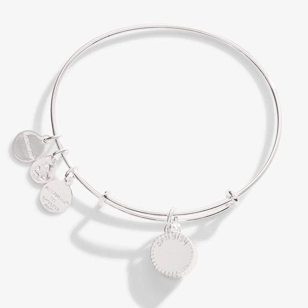 December Birthstone Charm Bangle with Blue Zircon Crystal