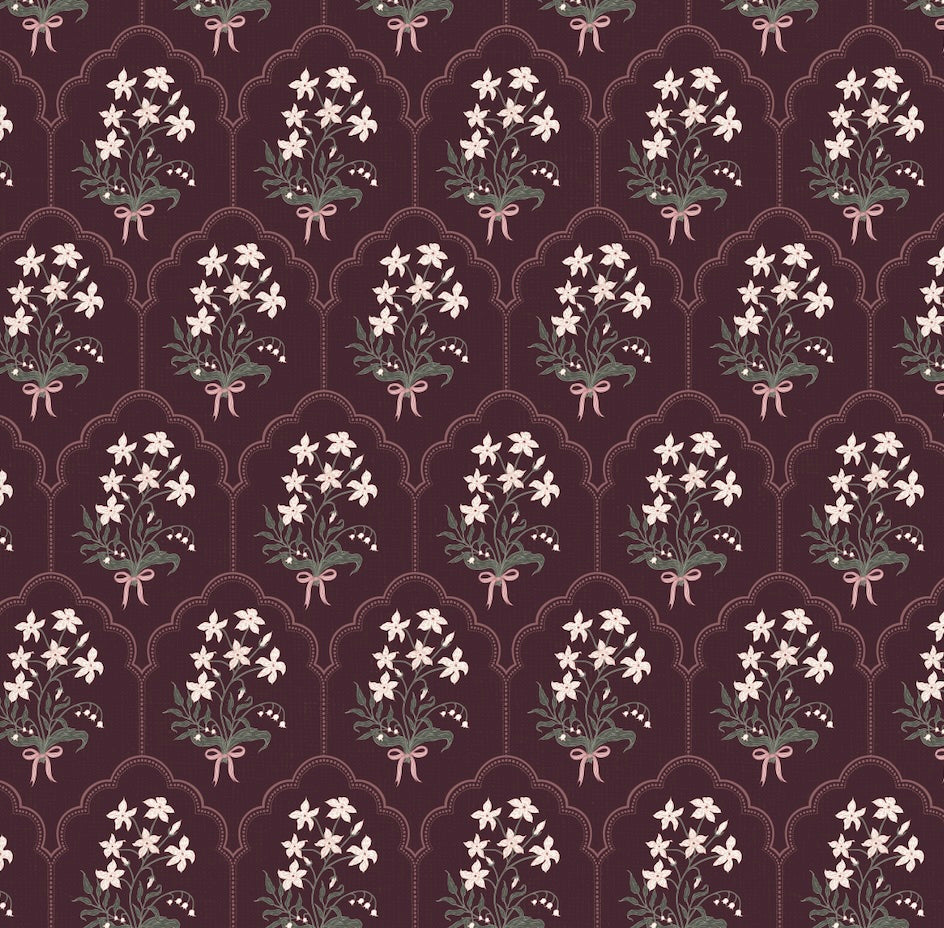 Oren Floral Wallpaper, Traditional Peel and Stick Wall Decor