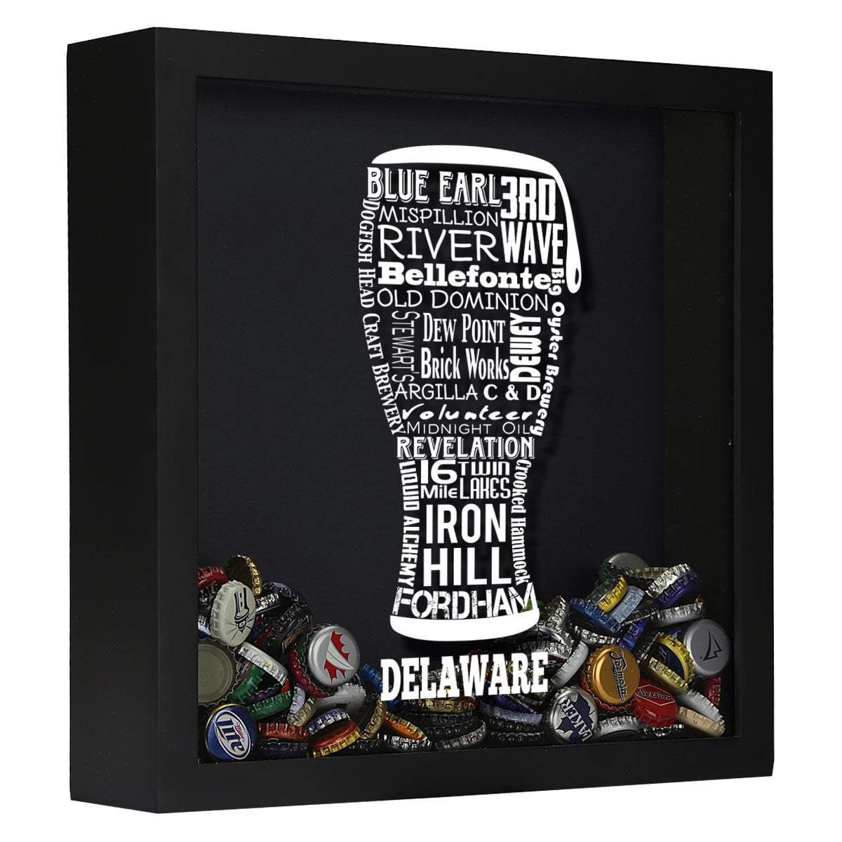 Delaware Beer Typography Shadow Box
