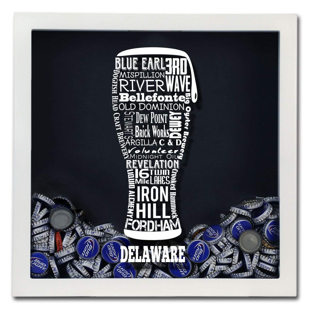 Delaware Beer Typography Shadow Box