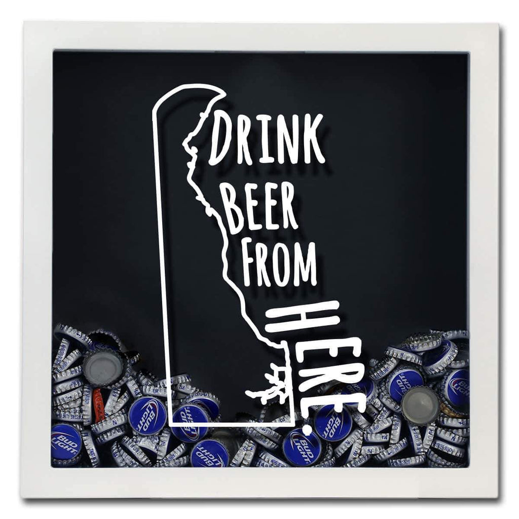 Delaware Drink Beer From Here Beer Cap Shadow Box
