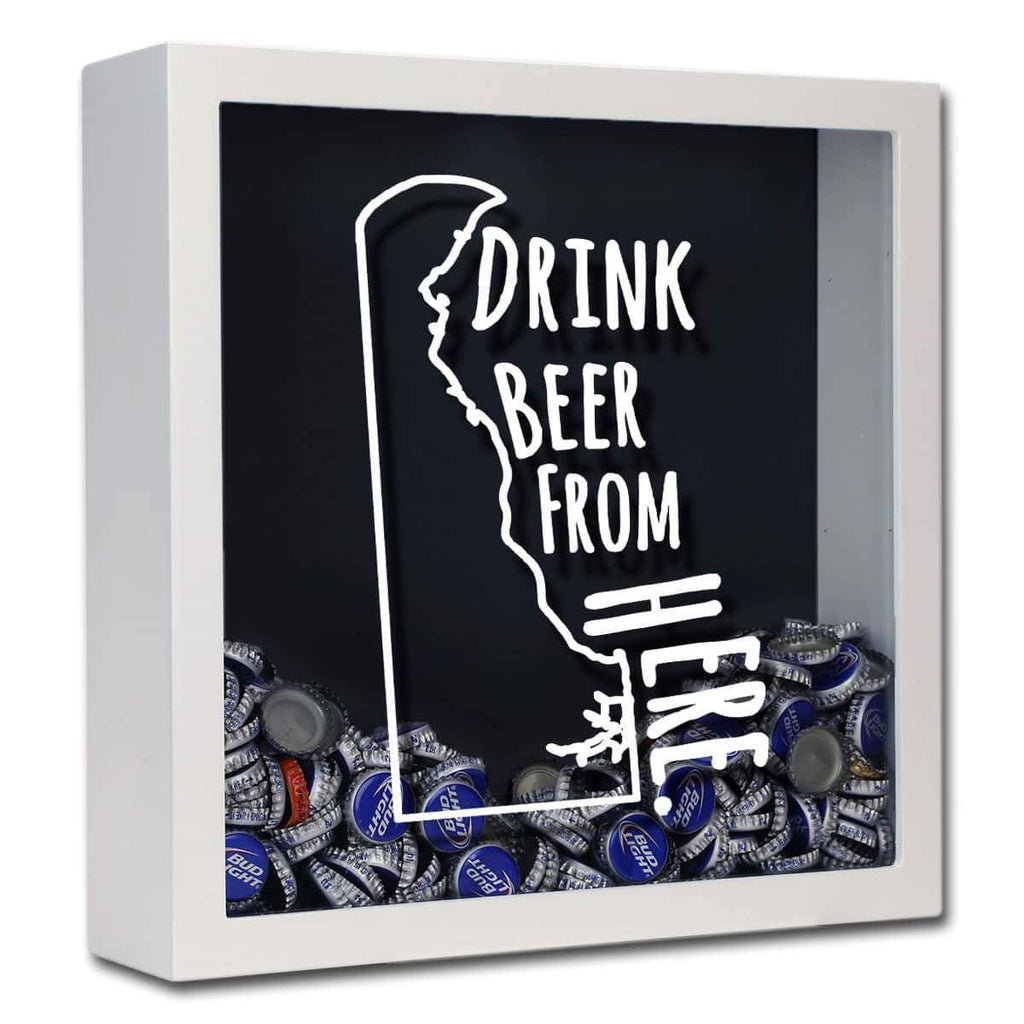 Delaware Drink Beer From Here Beer Cap Shadow Box