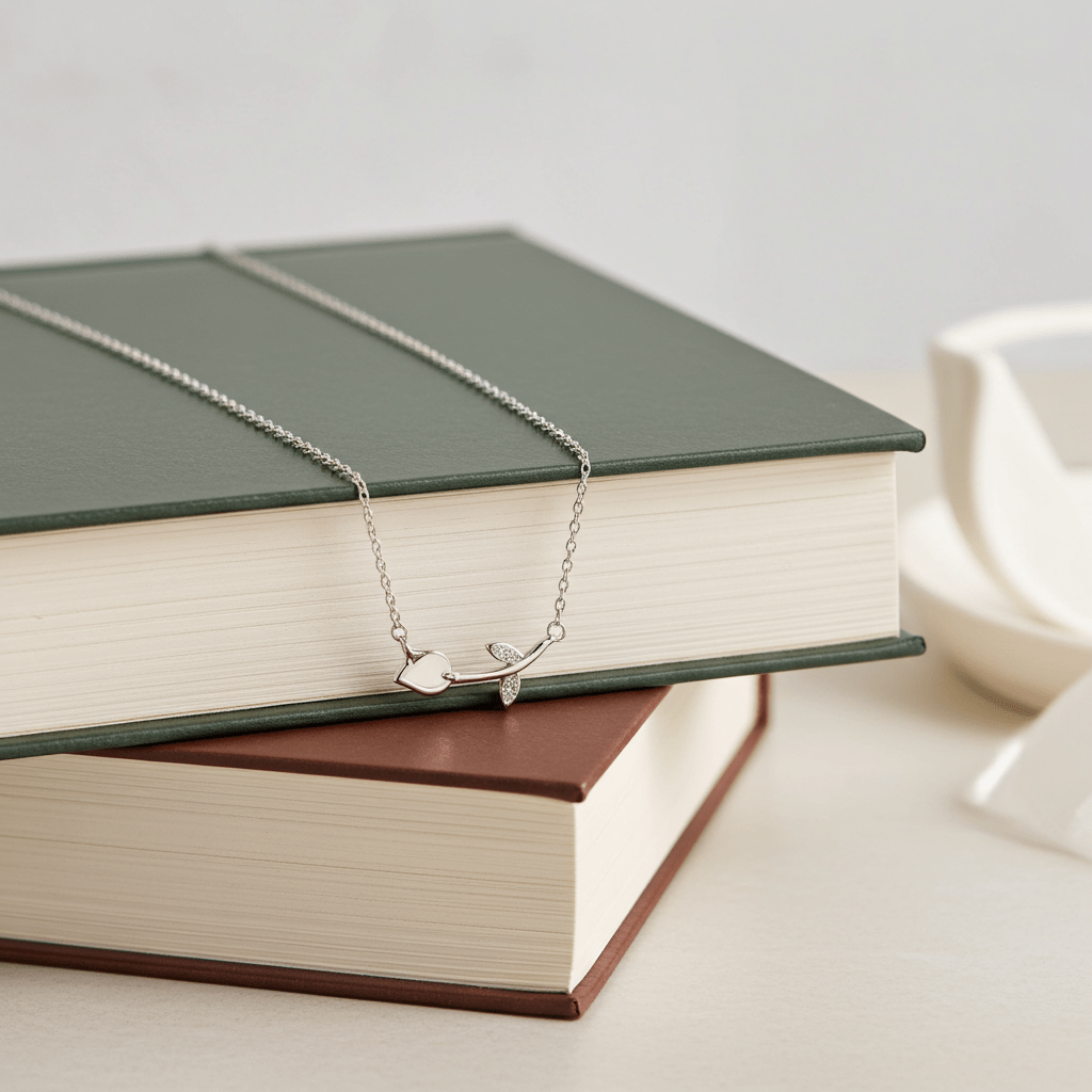 Delicate 925 Sterling Silver Twig Necklace - Hypoallergenic Nature-Inspired Jewelry