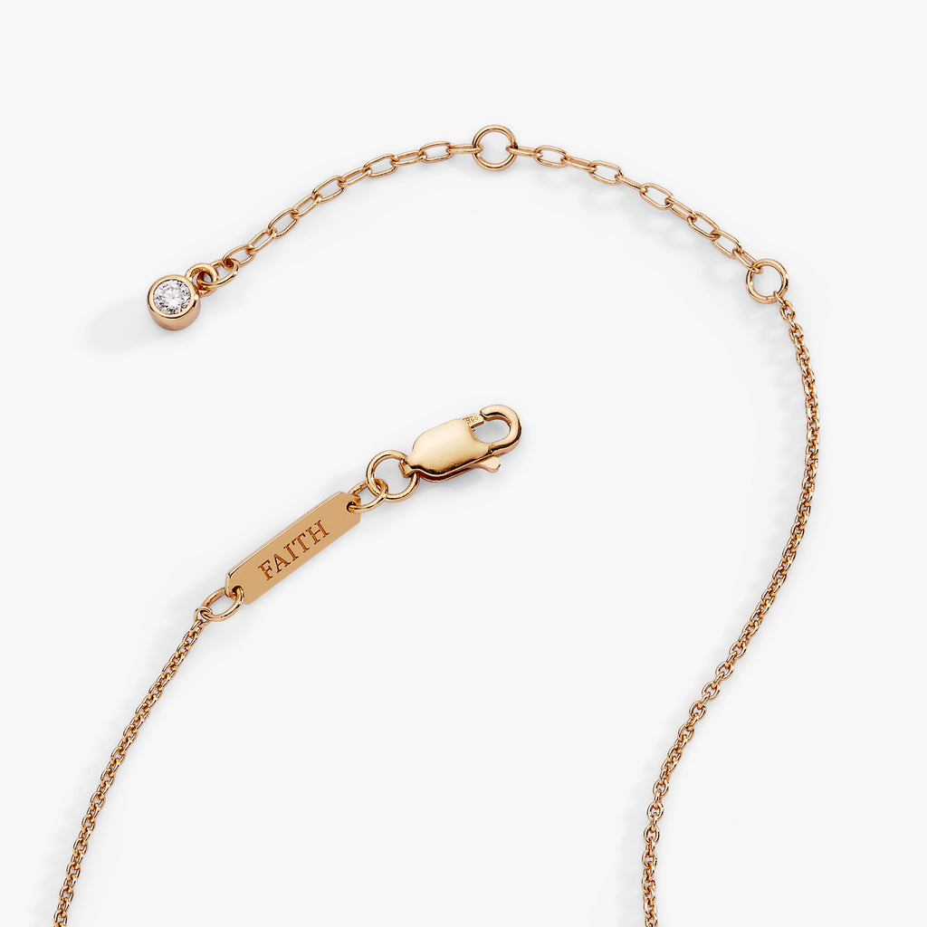 Delicate Pave Cross Pendant Necklace in Gold-Plated Silver