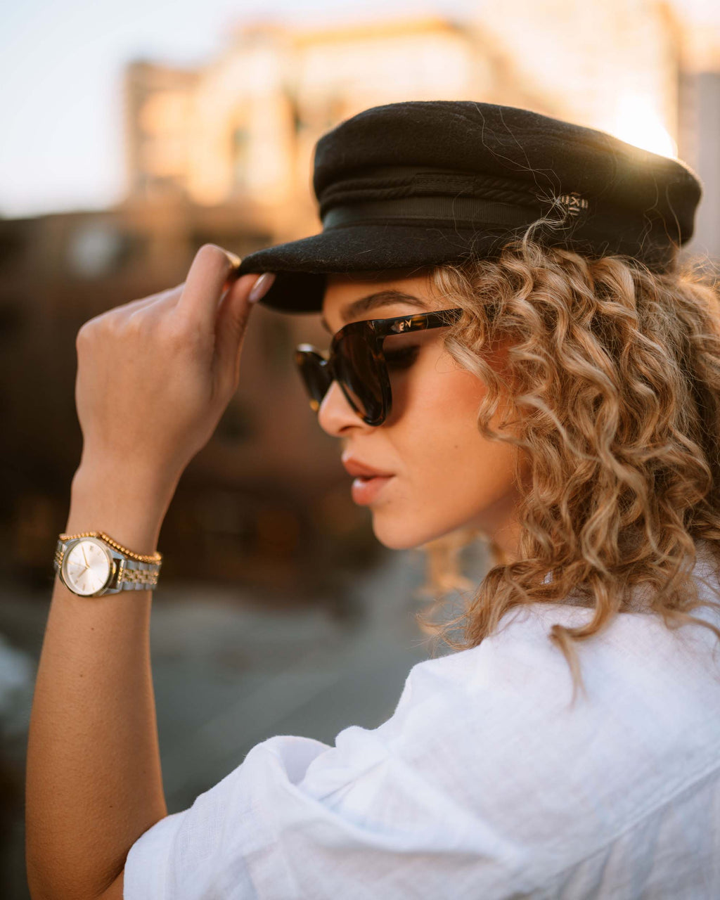 The Demi Cat-Eye Sunglasses in Havana Pearl Frame