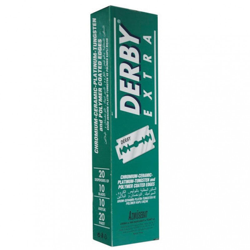 Derby Double Edge Razor Blades 100 Pack in professional packaging