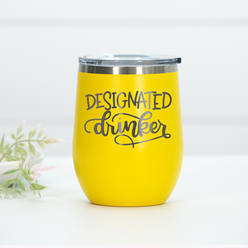 Designated Drinker Engraved Wine Tumbler